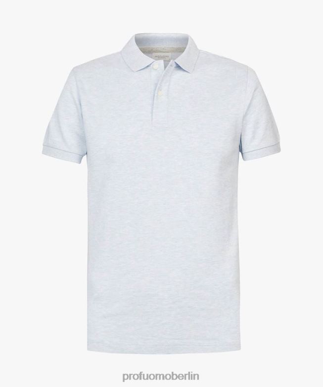 Kleidung de Profuomo Männer Piqué-Polo hellblau BR442205