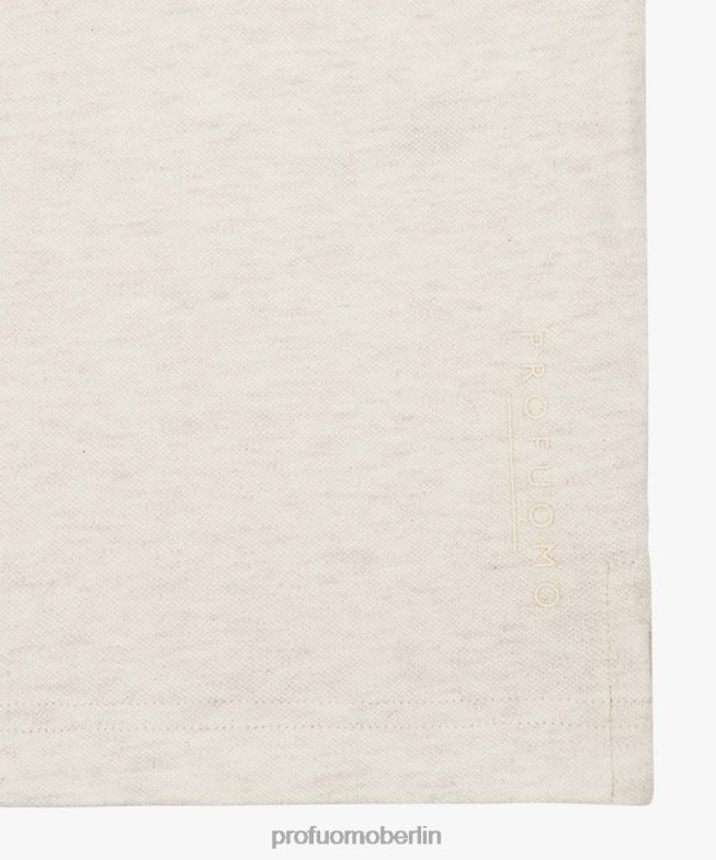 Kleidung de Profuomo Männer Stretch-Polo Beige BR442201