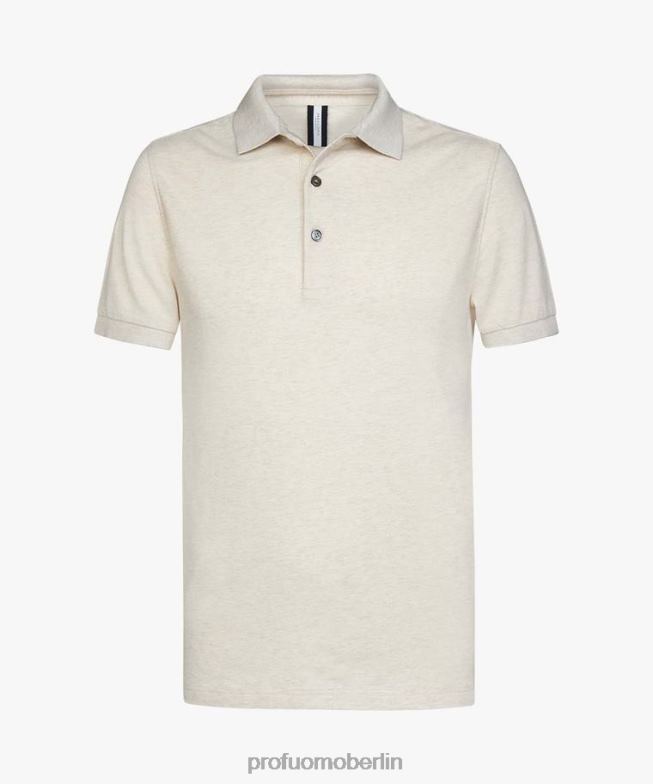 Kleidung de Profuomo Männer Stretch-Polo Beige BR442201