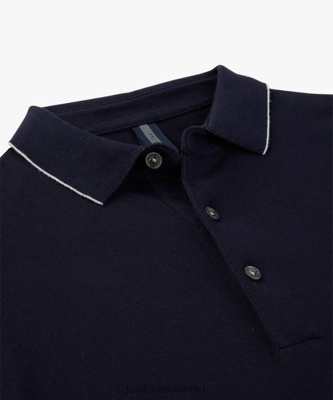 Kleidung de Profuomo Männer Stretch-Polo Marine BR442188