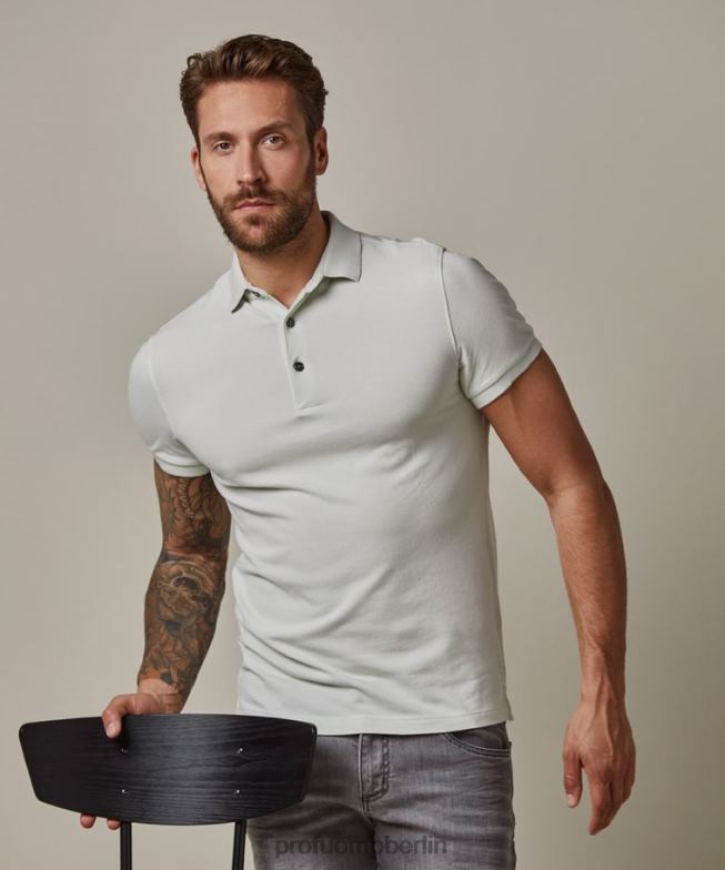 Kleidung de Profuomo Männer Stretch-Polo Minze BR442203