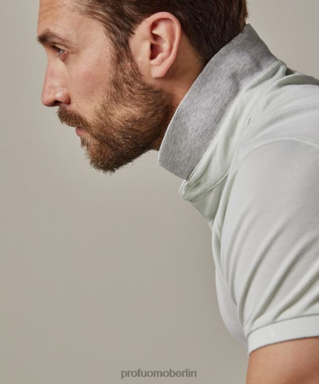 Kleidung de Profuomo Männer Stretch-Polo Minze BR442203