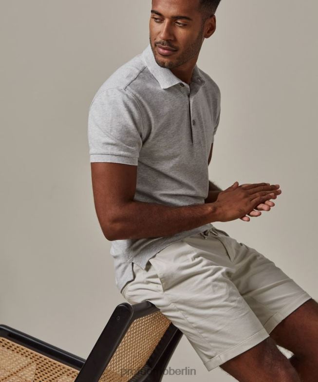 Kleidung de Profuomo Männer Stretch-Polo grau BR442202