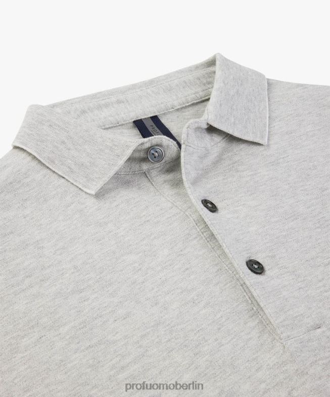 Kleidung de Profuomo Männer Stretch-Polo grau BR442202