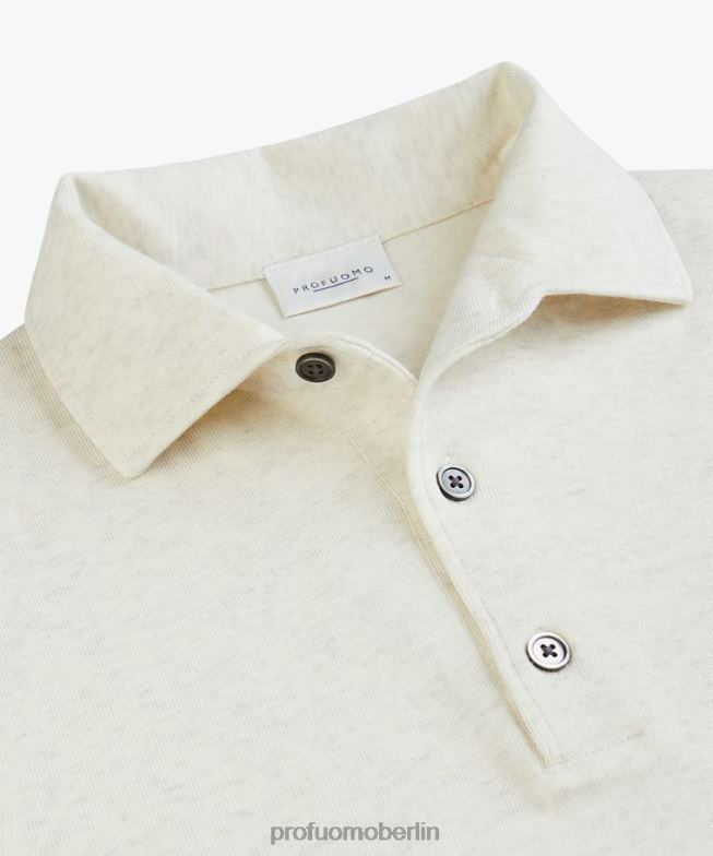 Kleidung de Profuomo Männer Luxuriöses einteiliges Poloshirt grau BR442182