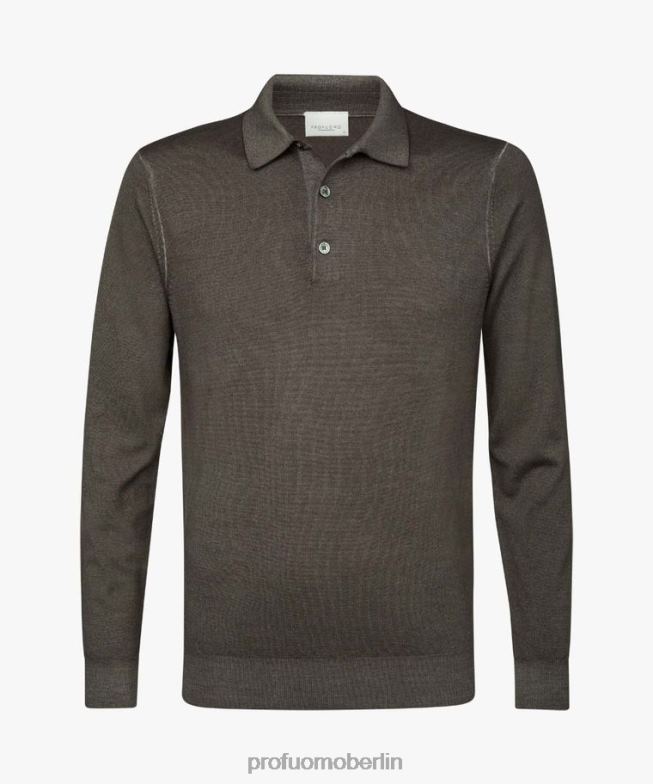 Kleidung de Profuomo Männer Merino-Säure-Dye-Polo braun BR442178