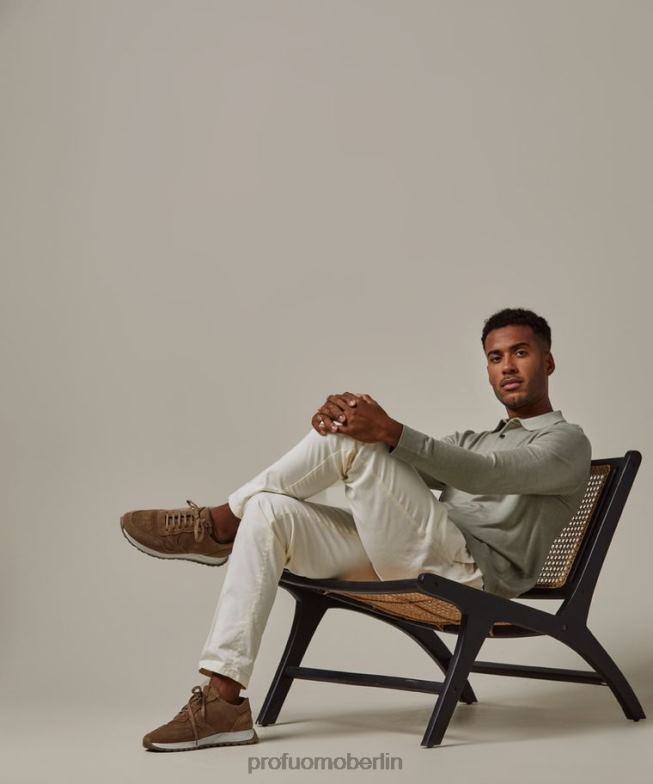 Kleidung de Profuomo Männer Polo Grün BR442210