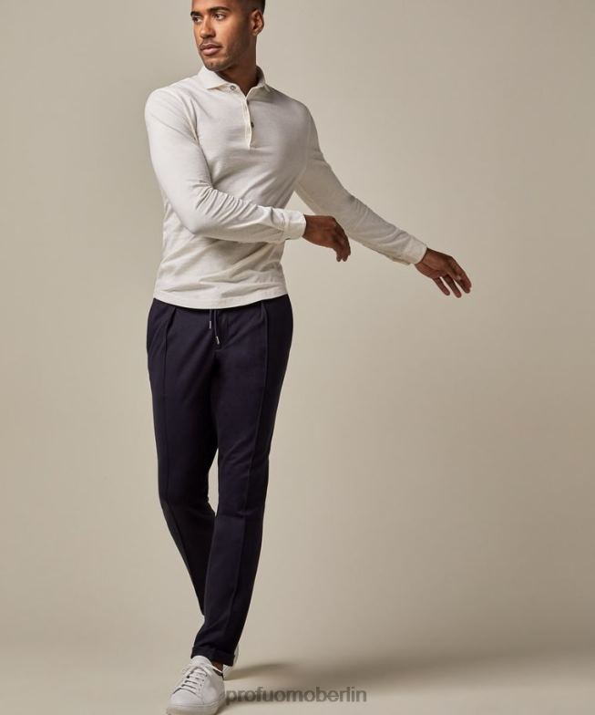 Kleidung de Profuomo Männer Single-Jersey-Polo Beige BR442208