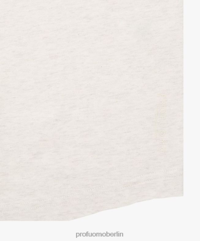 Kleidung de Profuomo Männer Single-Jersey-Polo Beige BR442208