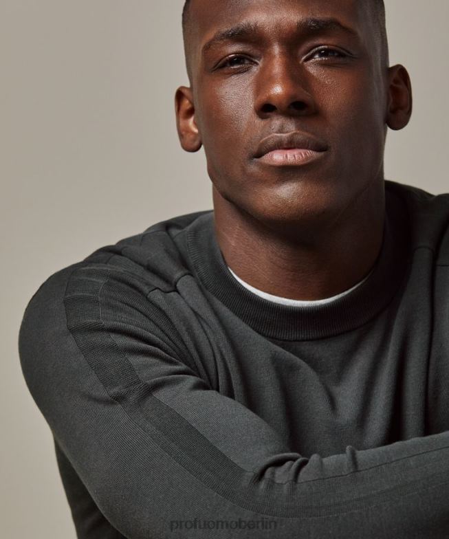 Kleidung de Profuomo Männer Luxus-Rundhalsausschnitt Grün BR442266