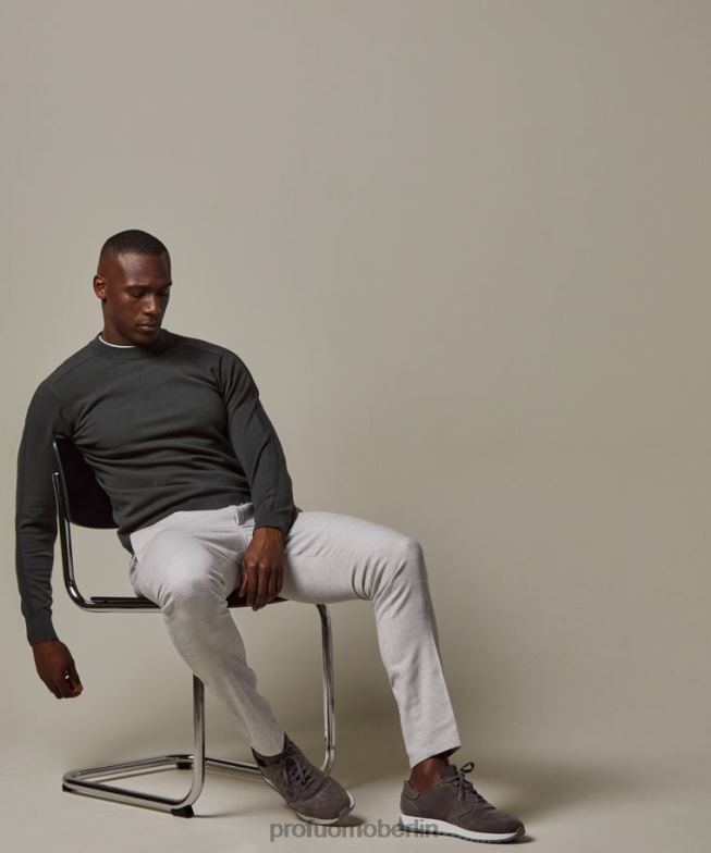 Kleidung de Profuomo Männer Luxus-Rundhalsausschnitt Grün BR442266