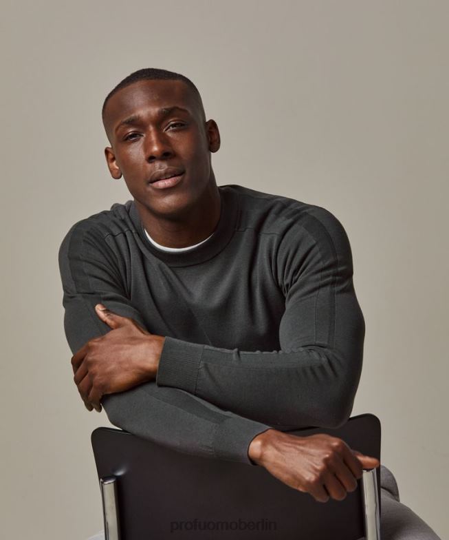 Kleidung de Profuomo Männer Luxus-Rundhalsausschnitt Grün BR442266