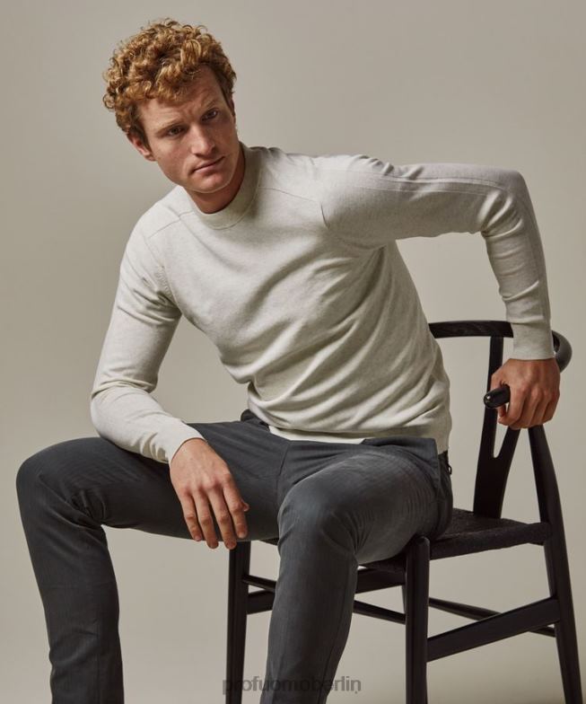 Kleidung de Profuomo Männer Luxus-Rundhalsausschnitt Grün BR442268