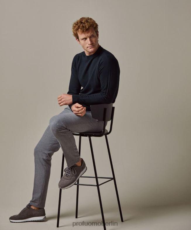 Kleidung de Profuomo Männer Luxus-Rundhalsausschnitt Marine BR442267