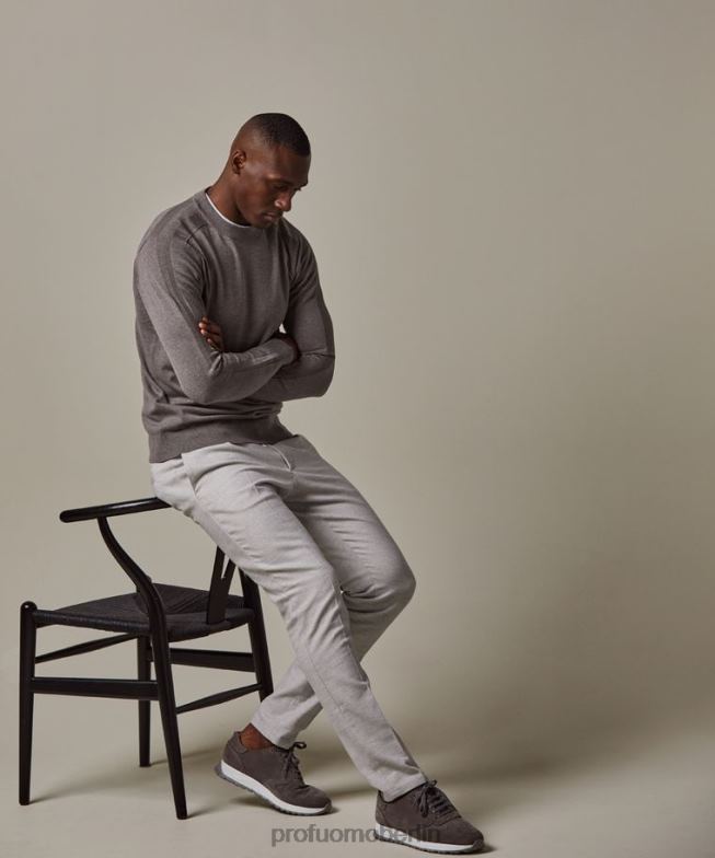 Kleidung de Profuomo Männer Luxus-Rundhalsausschnitt braun BR442269