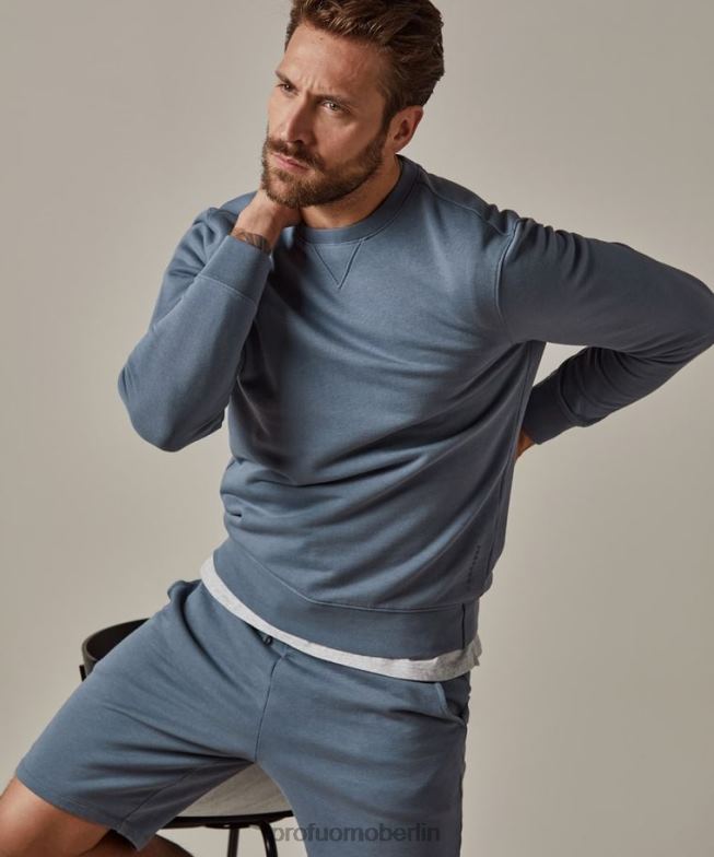 Kleidung de Profuomo Männer Pullover Blau BR442235