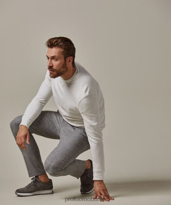 Kleidung de Profuomo Männer Pullover cremefarben BR442289