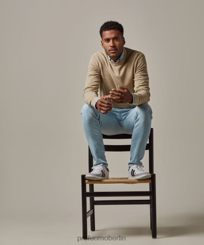 Kleidung de Profuomo Männer Rundhalsausschnitt Beige BR442232