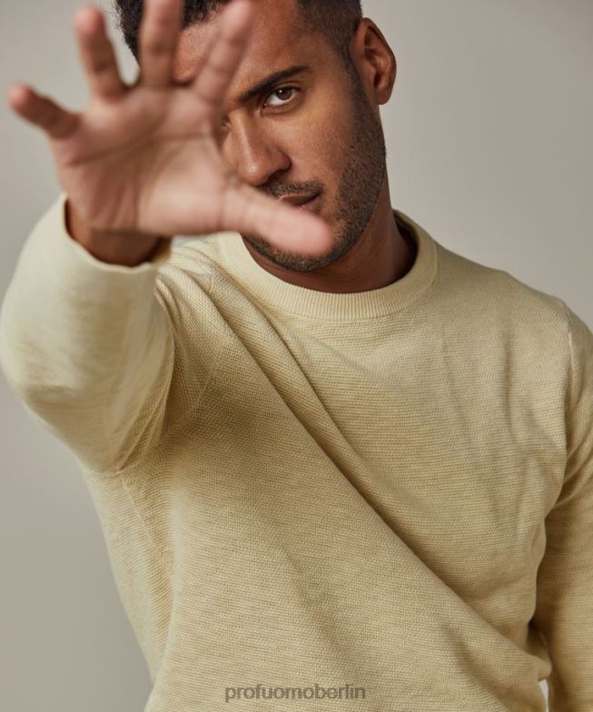 Kleidung de Profuomo Männer Rundhalsausschnitt Gelb BR442234