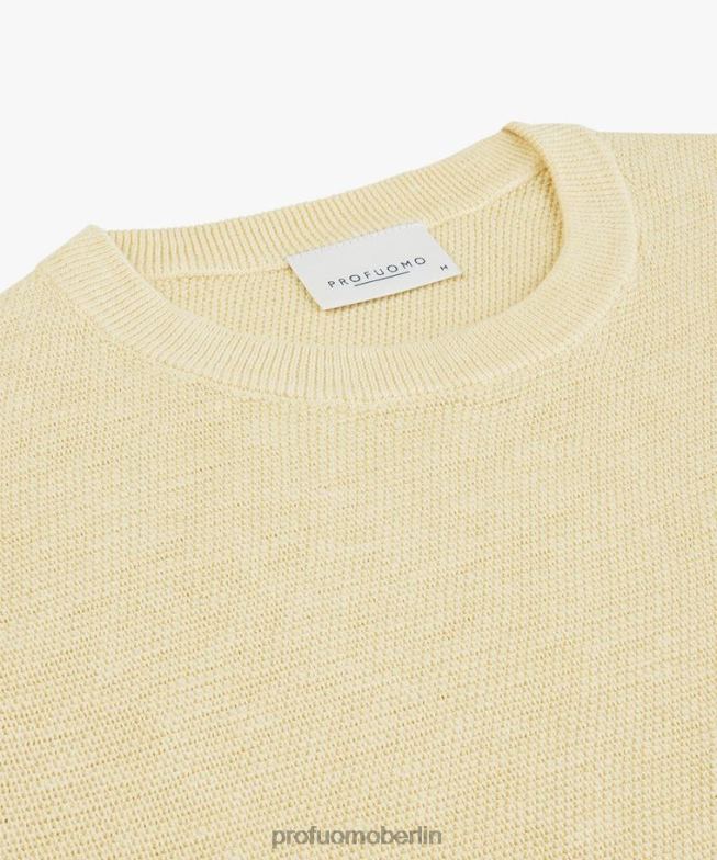Kleidung de Profuomo Männer Rundhalsausschnitt Gelb BR442234