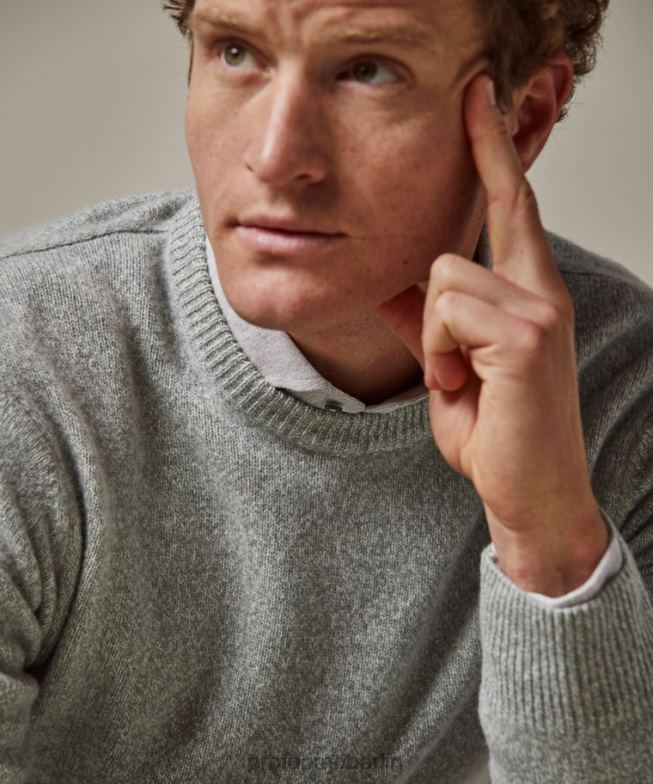 Kleidung de Profuomo Männer Rundhalsausschnitt aus Wolle Minze BR442280