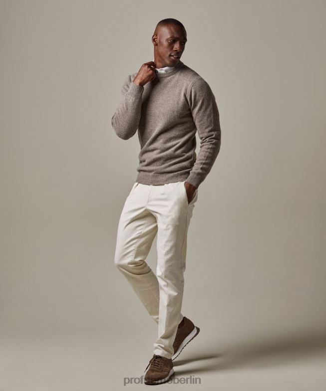 Kleidung de Profuomo Männer Rundhalsausschnitt aus Wolle braun BR442277