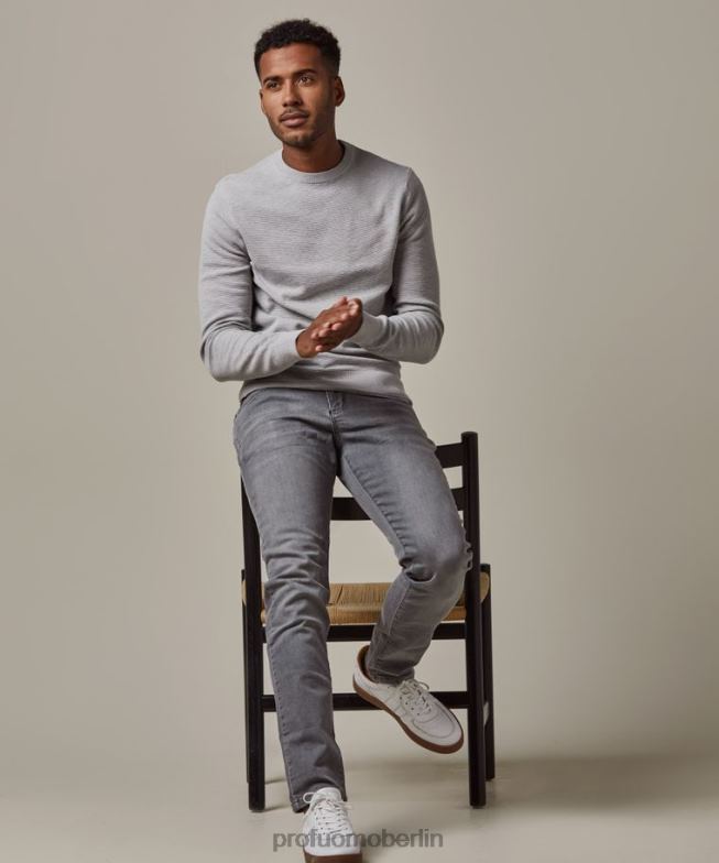 Kleidung de Profuomo Männer Rundhalsausschnitt grau BR442240