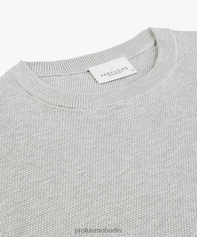 Kleidung de Profuomo Männer Rundhalsausschnitt grau BR442240