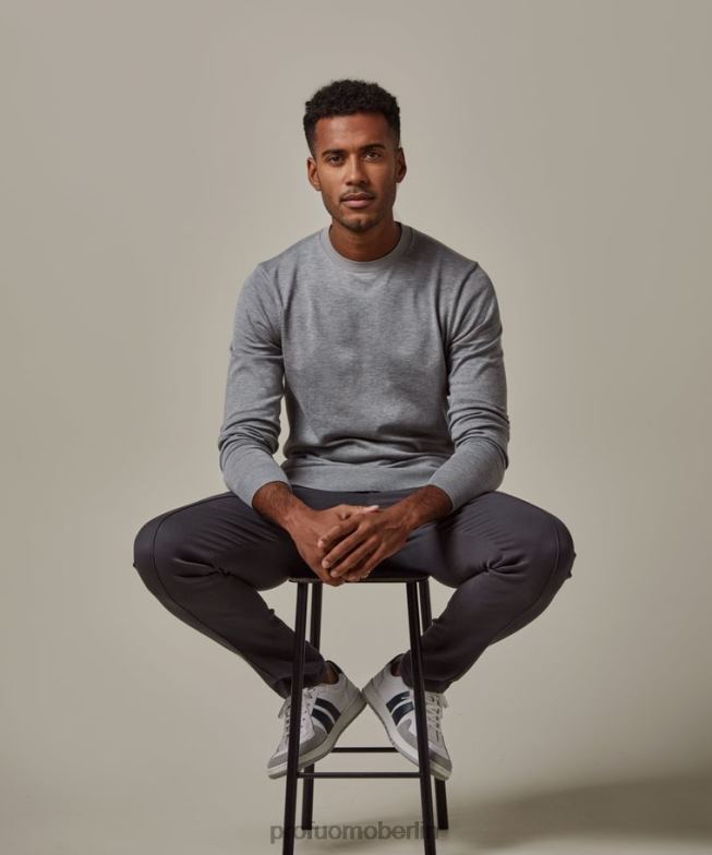 Kleidung de Profuomo Männer Tech-Rundhalsausschnitt grau BR442236