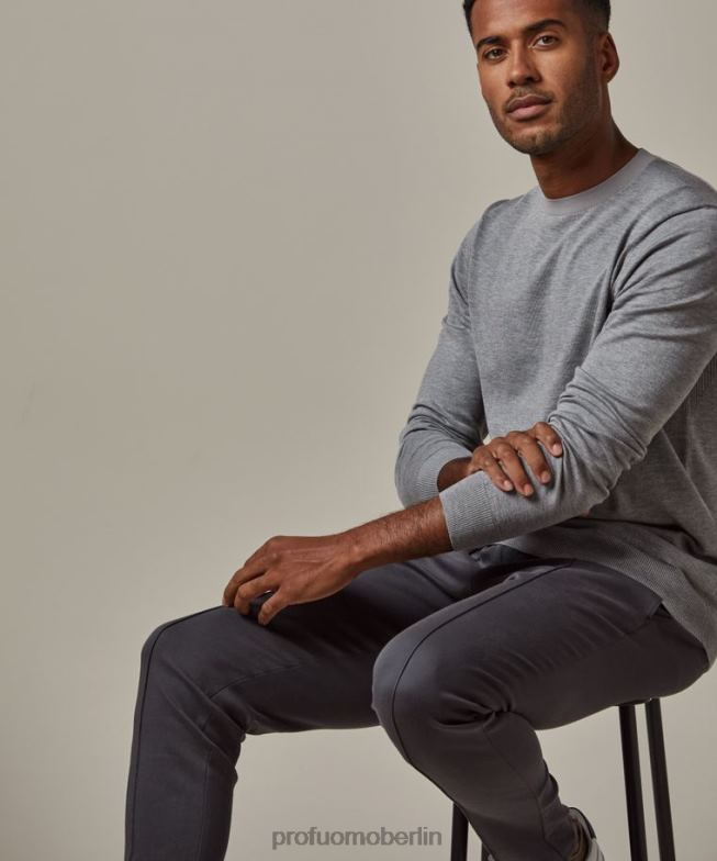 Kleidung de Profuomo Männer Tech-Rundhalsausschnitt grau BR442236