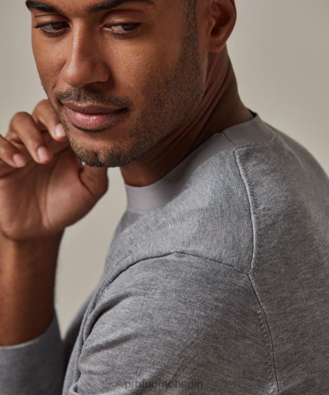 Kleidung de Profuomo Männer Tech-Rundhalsausschnitt grau BR442236