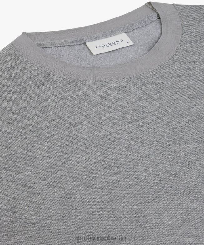 Kleidung de Profuomo Männer Tech-Rundhalsausschnitt grau BR442236