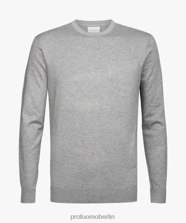Kleidung de Profuomo Männer Tech-Rundhalsausschnitt grau BR442236