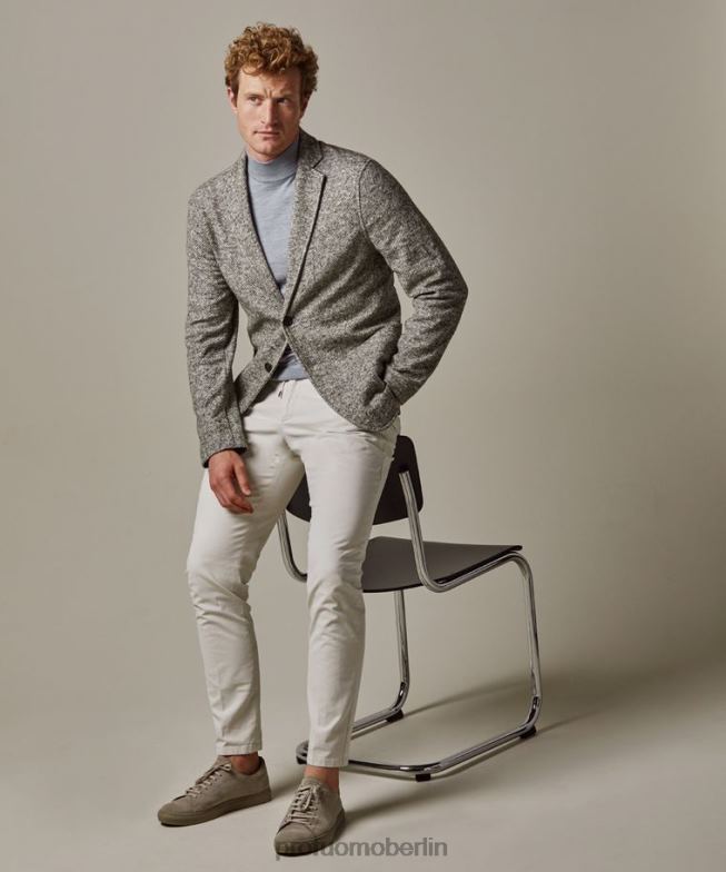 Kleidung de Profuomo Männer Melange gestrickter Rollkragenpullover Grün BR442420