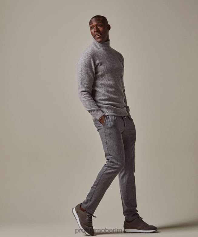 Kleidung de Profuomo Männer Rollkragenpullover aus Wolle Anthra BR442286