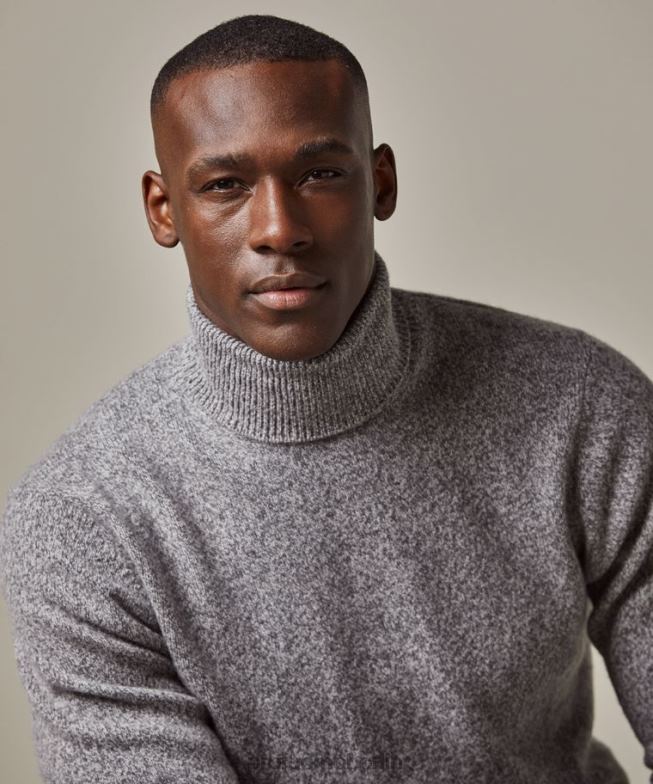 Kleidung de Profuomo Männer Rollkragenpullover aus Wolle Anthra BR442286