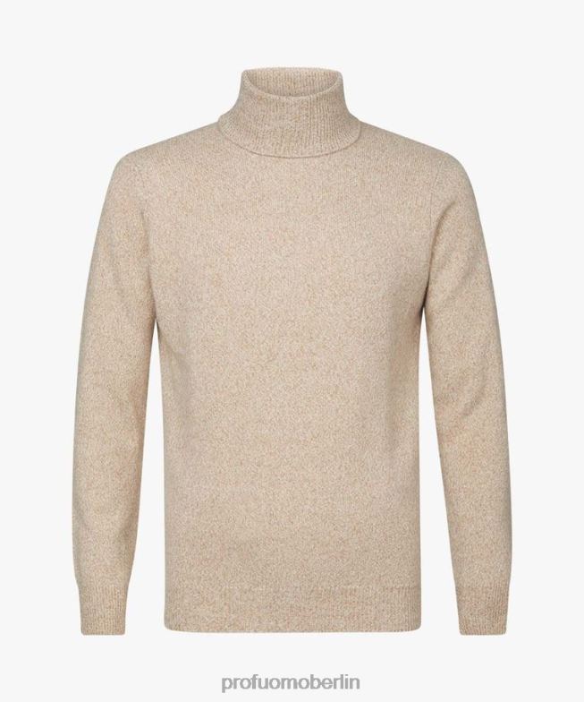 Kleidung de Profuomo Männer Rollkragenpullover aus Wolle Beige BR442285