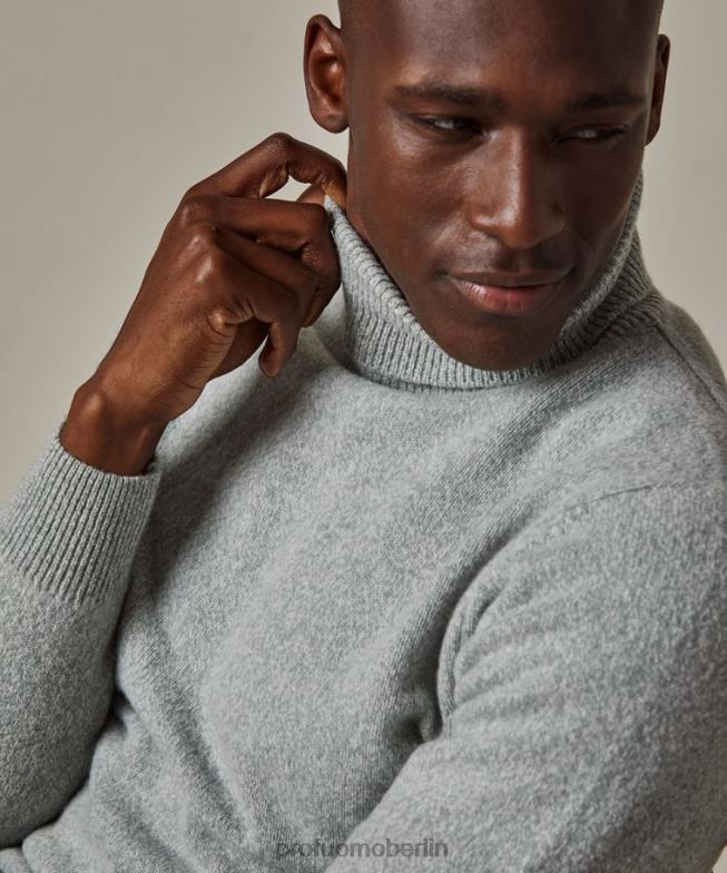 Kleidung de Profuomo Männer Rollkragenpullover aus Wolle Grün BR442287