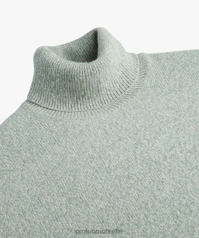 Kleidung de Profuomo Männer Rollkragenpullover aus Wolle Grün BR442287