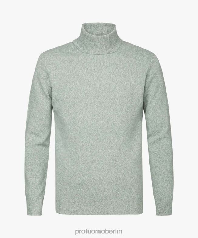 Kleidung de Profuomo Männer Rollkragenpullover aus Wolle Grün BR442287