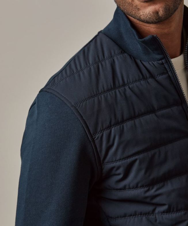 Kleidung de Profuomo Männer Gepolsterte Strickjacke Marine BR442228