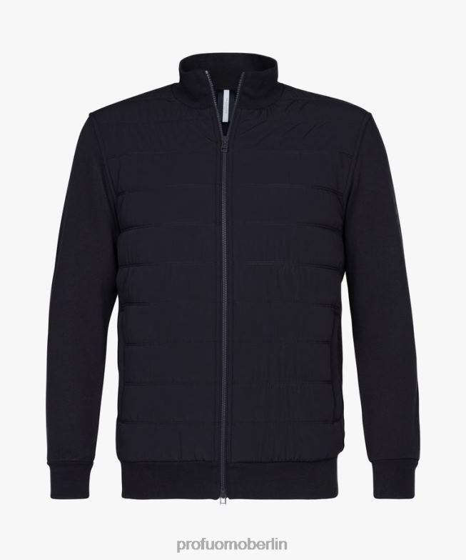 Kleidung de Profuomo Männer Gepolsterte Strickjacke Marine BR442228