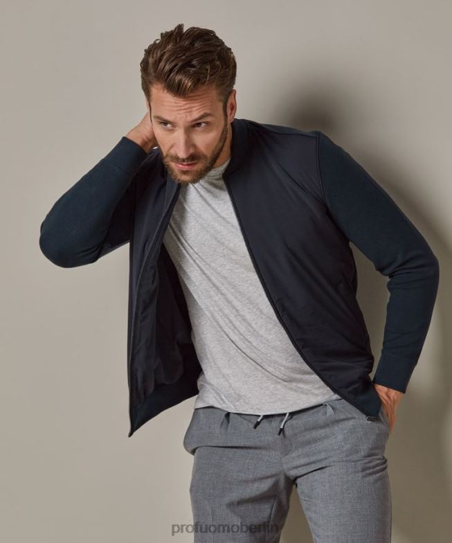 Kleidung de Profuomo Männer Strickjacke Marine BR442221