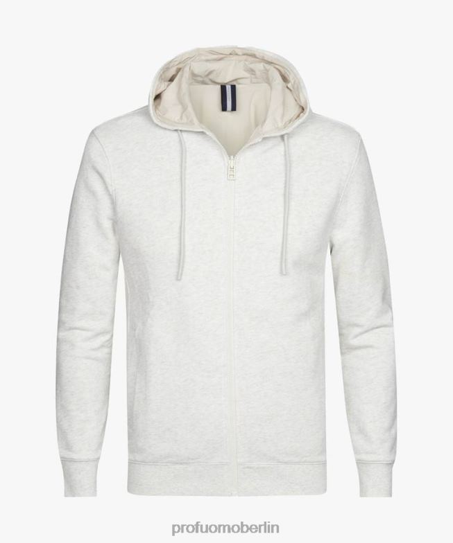 Kleidung de Profuomo Männer Wende-Cardigan mit durchgehendem Reißverschluss grau BR442225