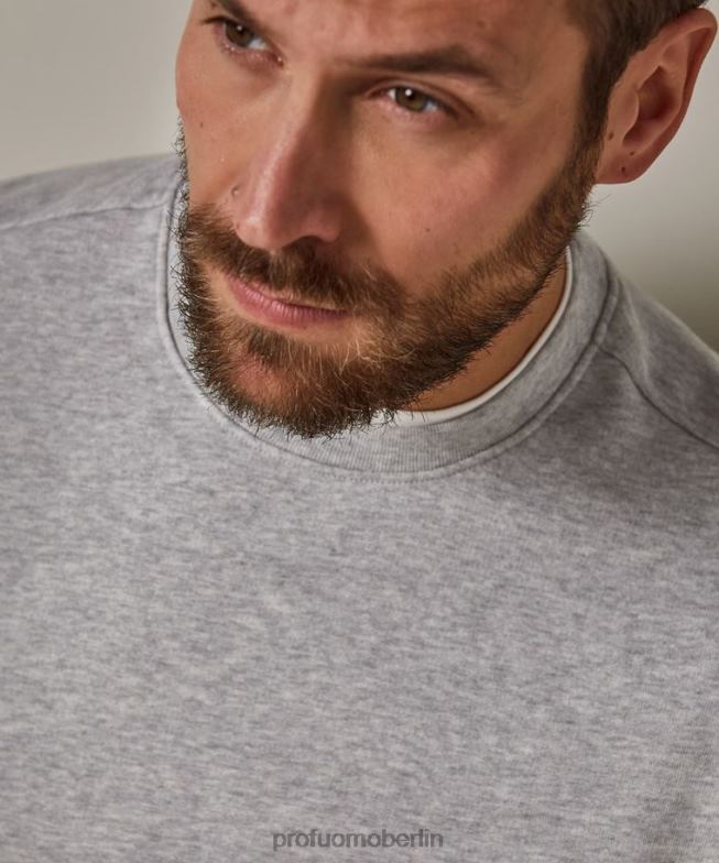 Kleidung de Profuomo Männer Kurzarmpullover grau BR442213