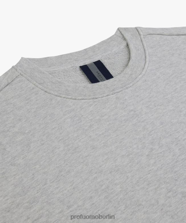 Kleidung de Profuomo Männer Kurzarmpullover grau BR442213