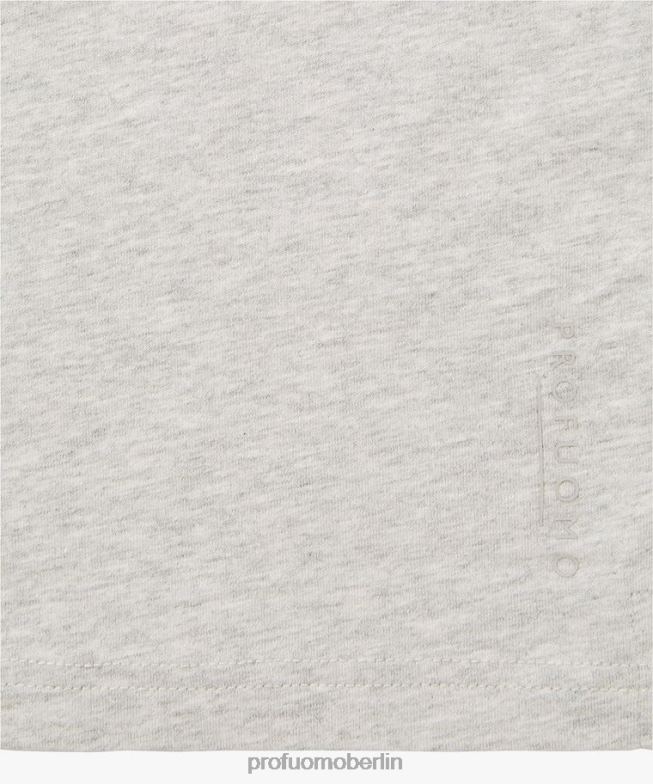 Kleidung de Profuomo Männer Melange-T-Shirt grau BR442216