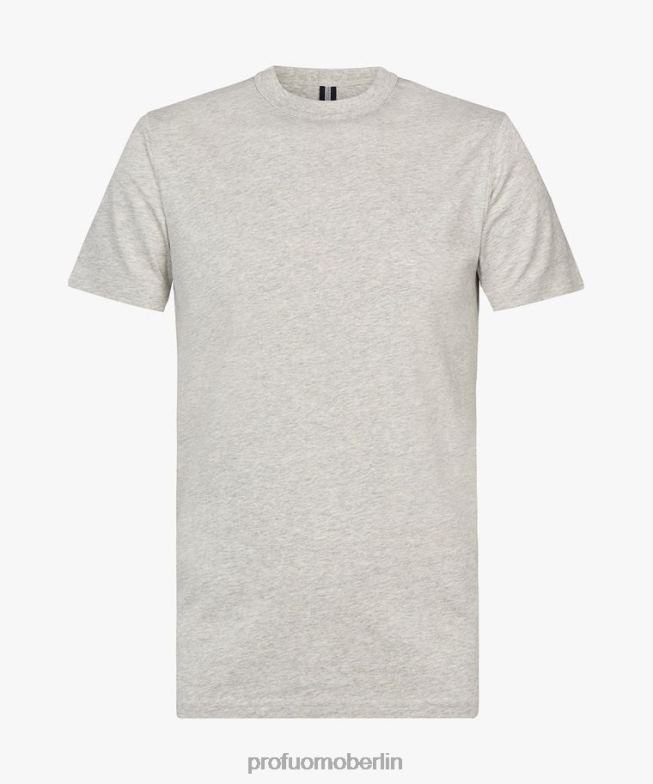 Kleidung de Profuomo Männer Melange-T-Shirt grau BR442216