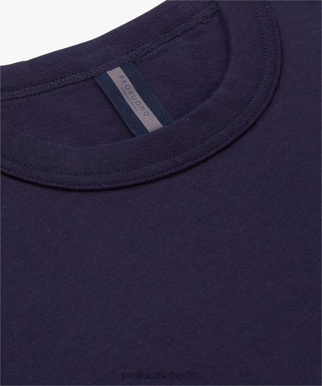 Kleidung de Profuomo Männer T-Shirt Marine BR442215