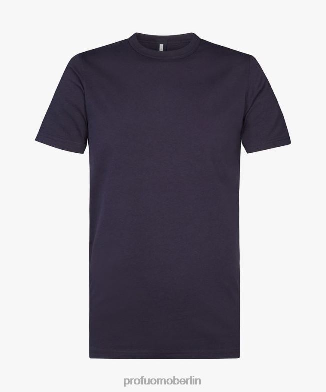 Kleidung de Profuomo Männer T-Shirt Marine BR442215